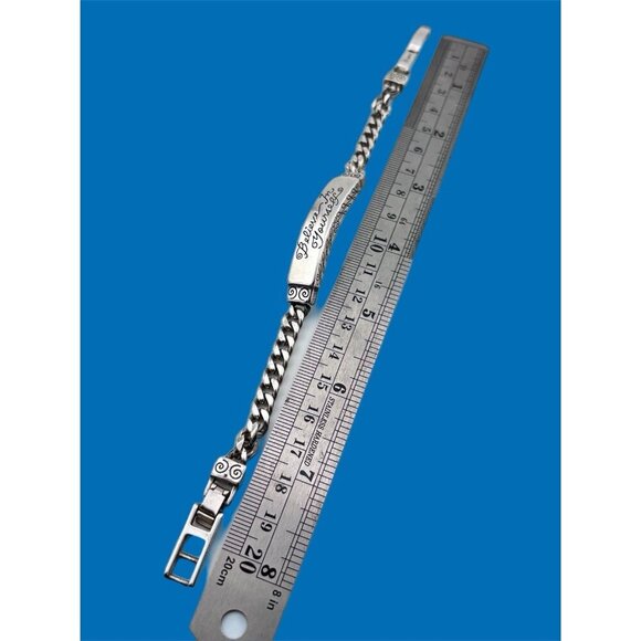 BRIGHTON I.D "Believe in Yourself " Silver BRACELET 7" Brighton Pouch Included - Picture 5 of 5